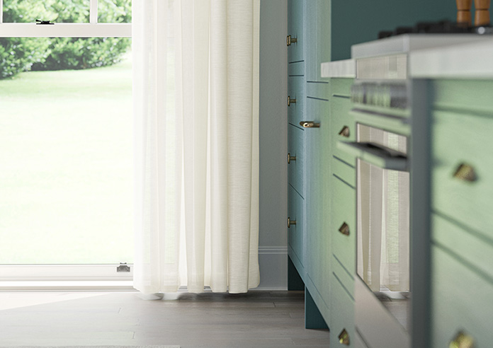 Marsala Voile, Beach White - Made to Measure Curtains - Image 5